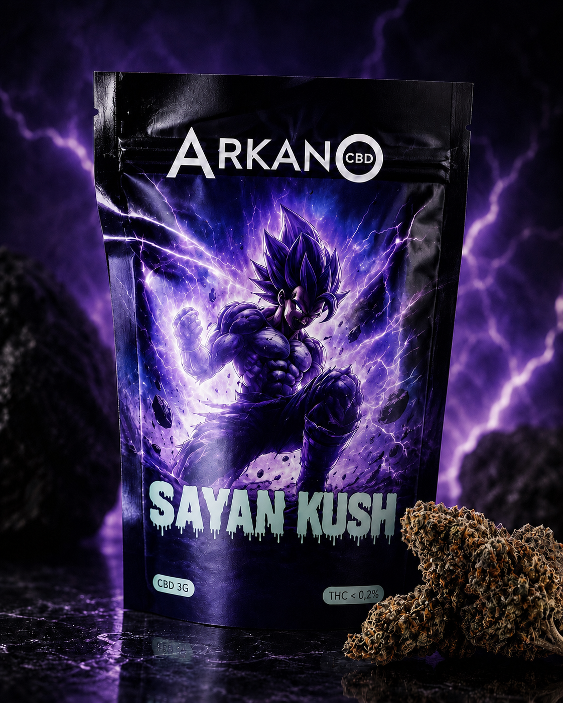 Saiyan Kush CBD Indoor Infusionado | Flor Aromática Strong